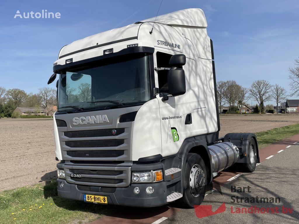 Scania G340 LNG 4x2 Euro 6 Handgeschakeld lage KM stand truck tractor