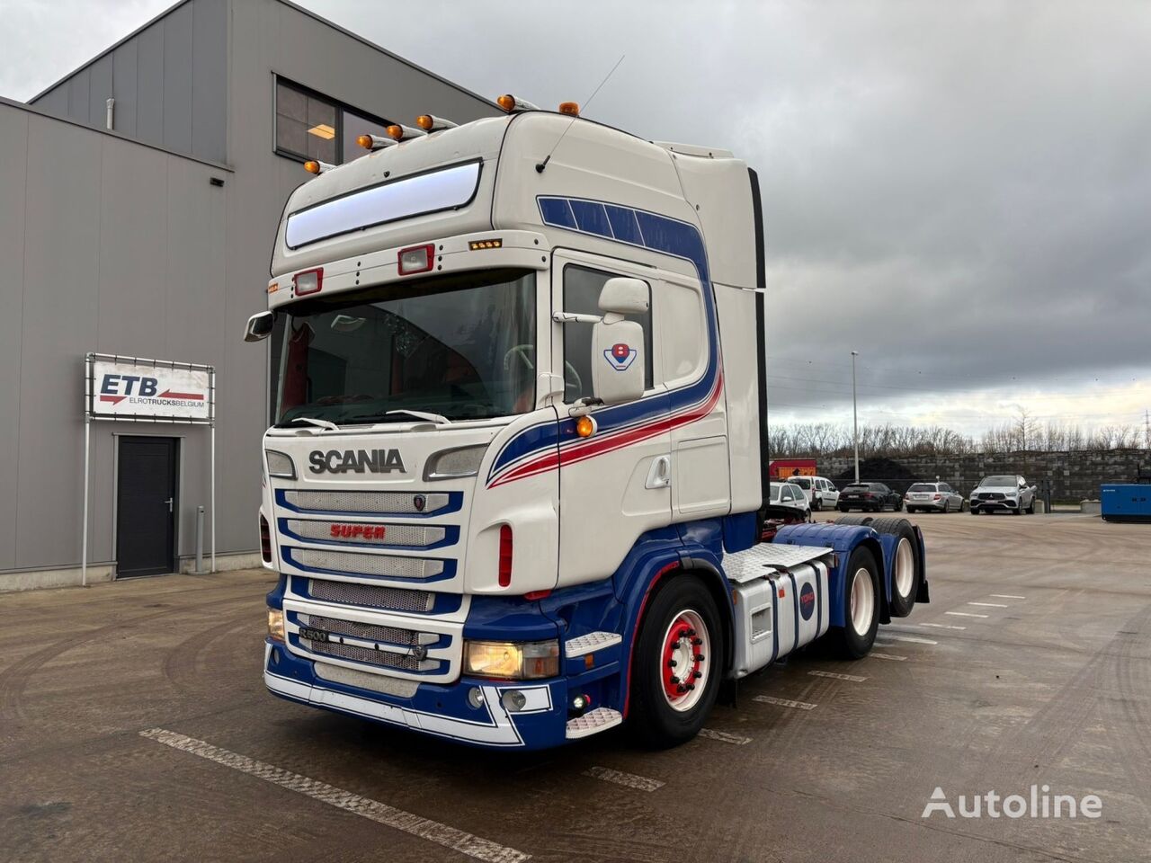 тягач Scania R 500 (BELGIAN TRUCK / EURO 5 / FULL AIR / V8 / SHOWTRUCK)