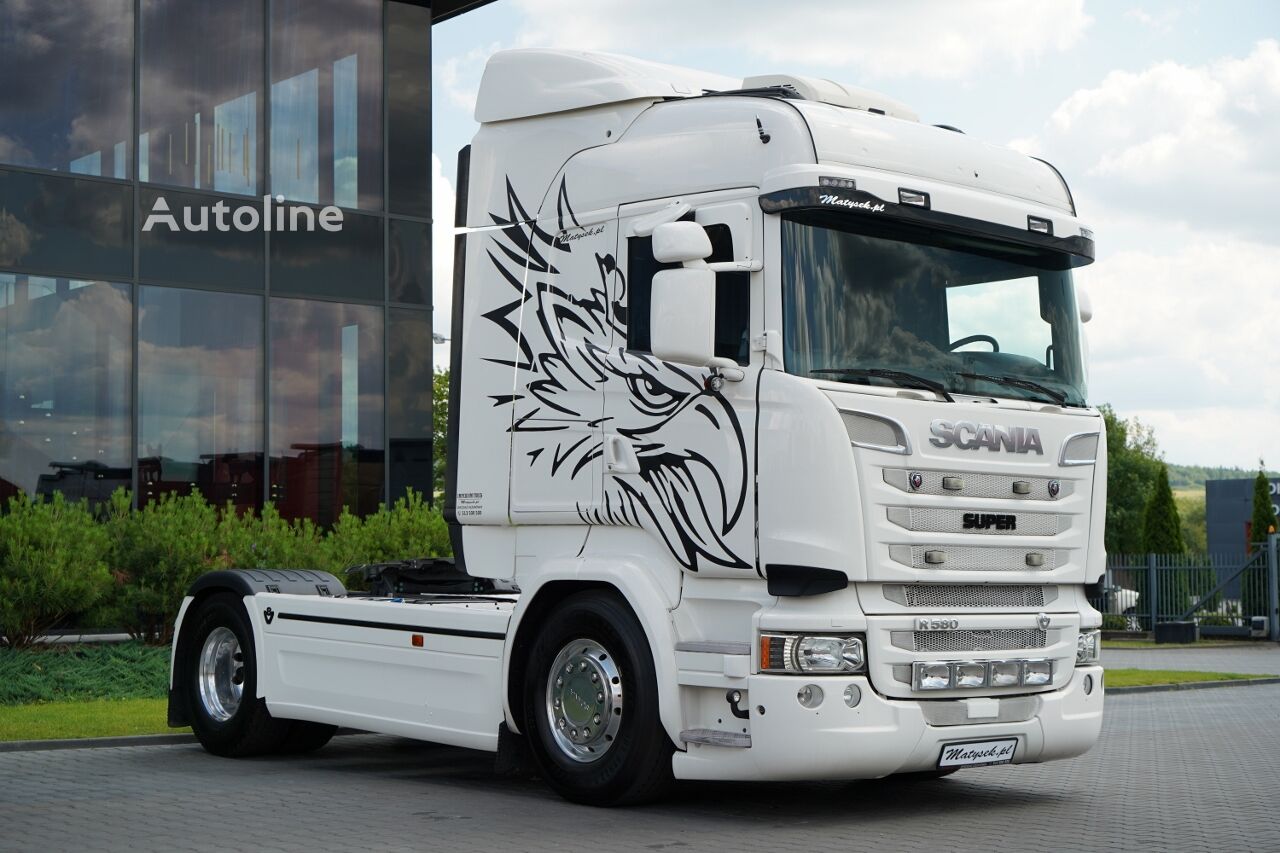 Scania R 580 / V8 / RETARDER / FULL AIRMATIC / I-PARK COOL/ SKÓRY / OPO nyergesvontató - Autoline