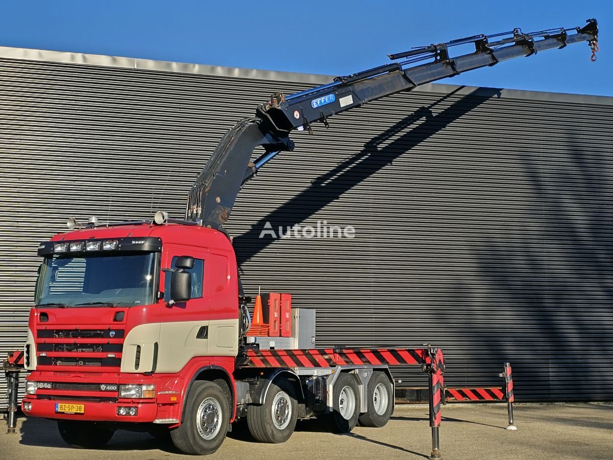 ciągnik siodłowy Scania R164.480 V8 / 8x4 / EFFER 72 TM CRANE / KRAN