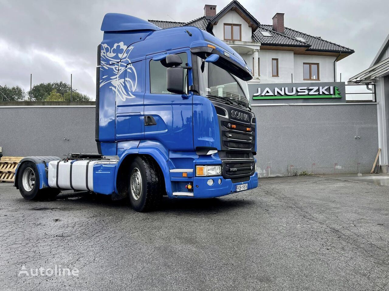 тягач Scania R410 LKW Holztransporte Timber Transport Do Lasu