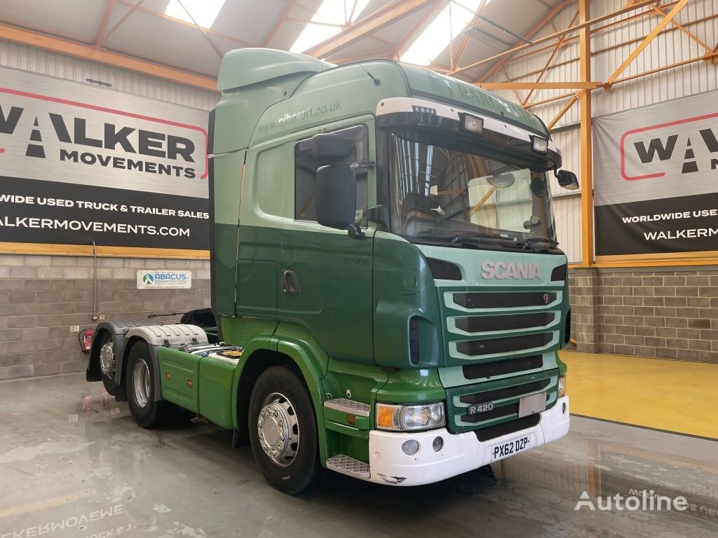 Scania R420 HIGHLINE (SCR) 6X2 TAG AXLE TRACTOR UNIT – 2012 – PX62 DZP truck tractor