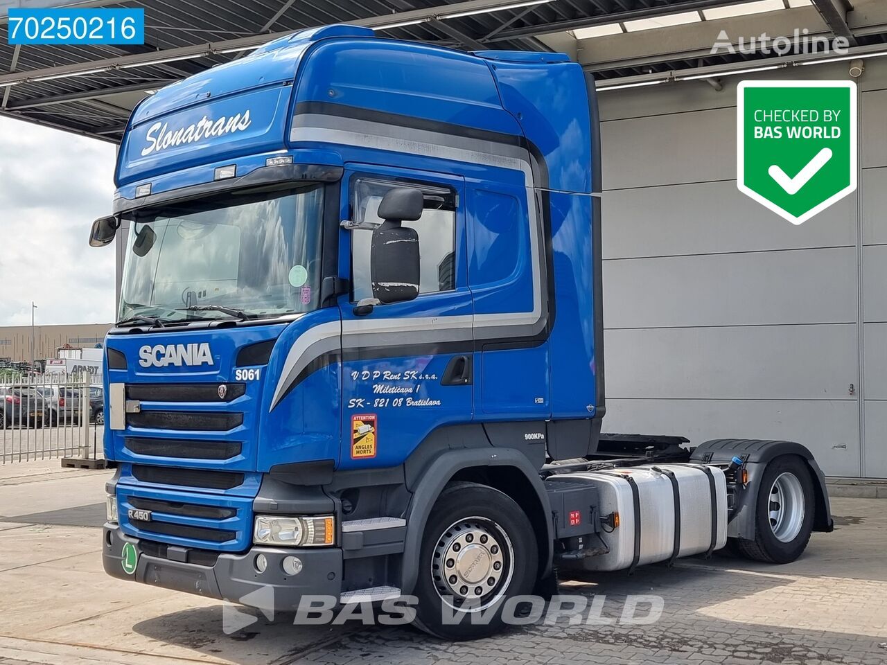 тягач Scania R450 4X2 Retarder CR19T 2x Tanks ACC Navi Standklima Xenon