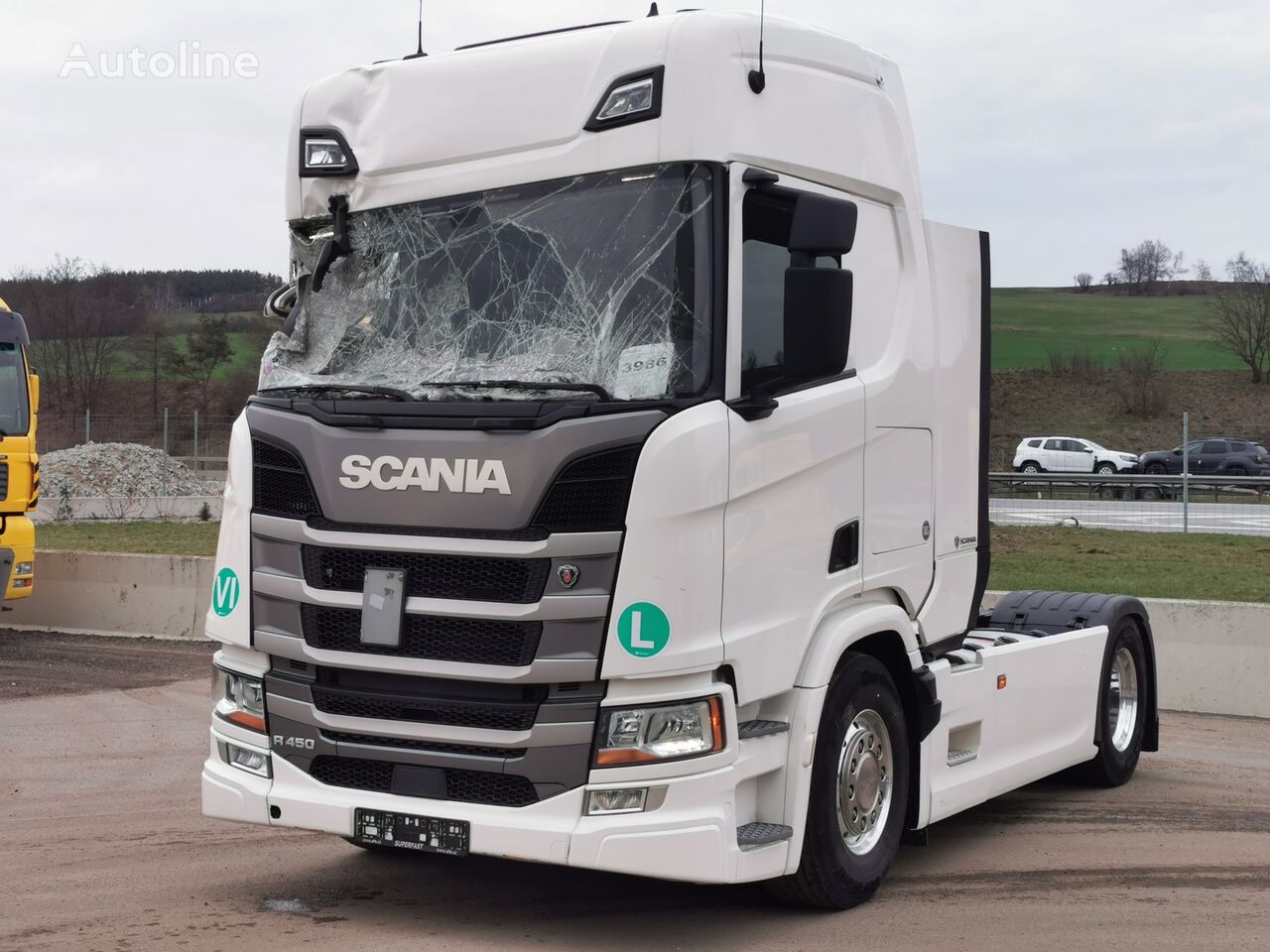 Scania R450 EURO 6 E after accident vilcējs