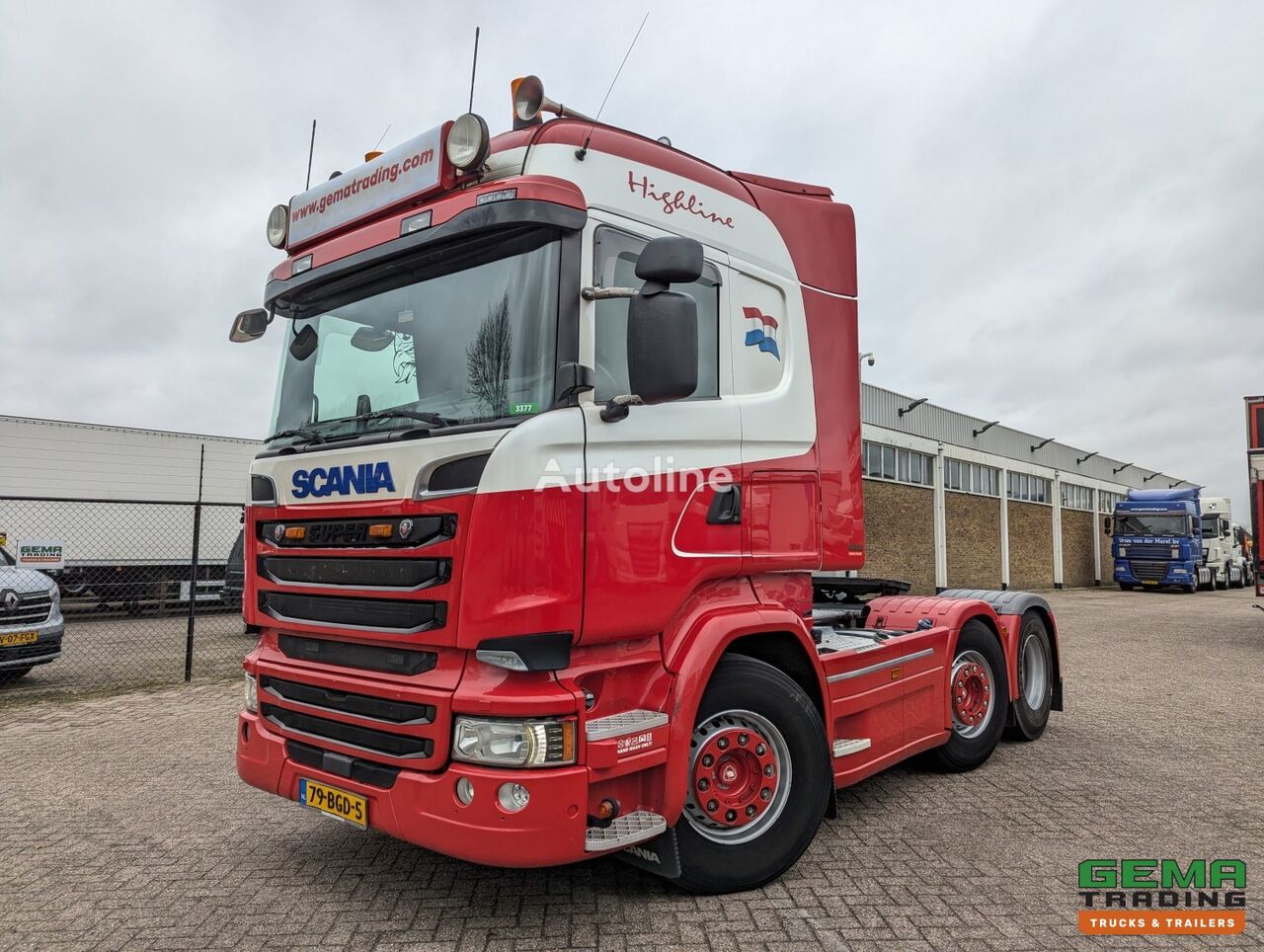 tracteur routier Scania R490 N330 4x2 Highline Euro6 - Retarder - Double Tanks - Side Sk