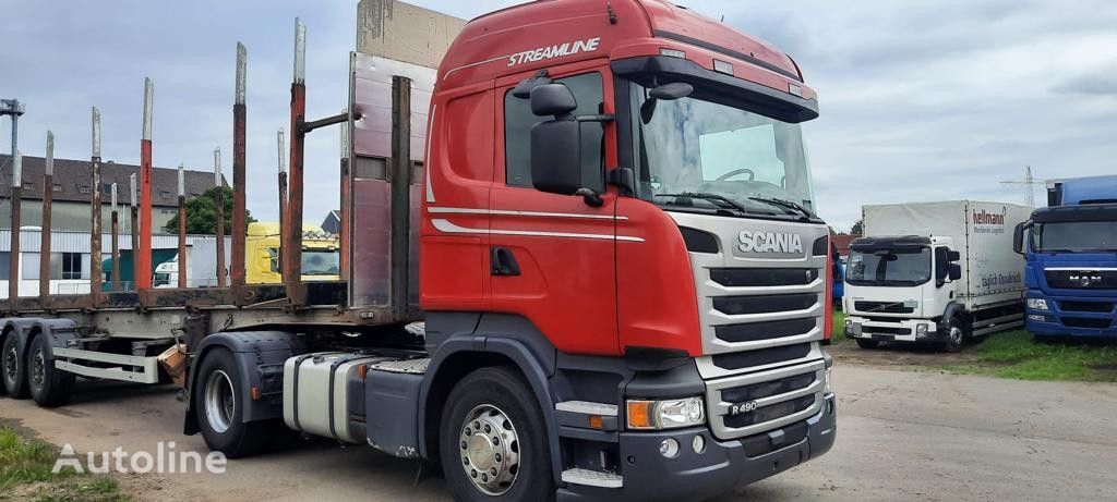 камион влекач Scania R490 SZM  E6 Blatt/Luft G.Haus/Hochdach