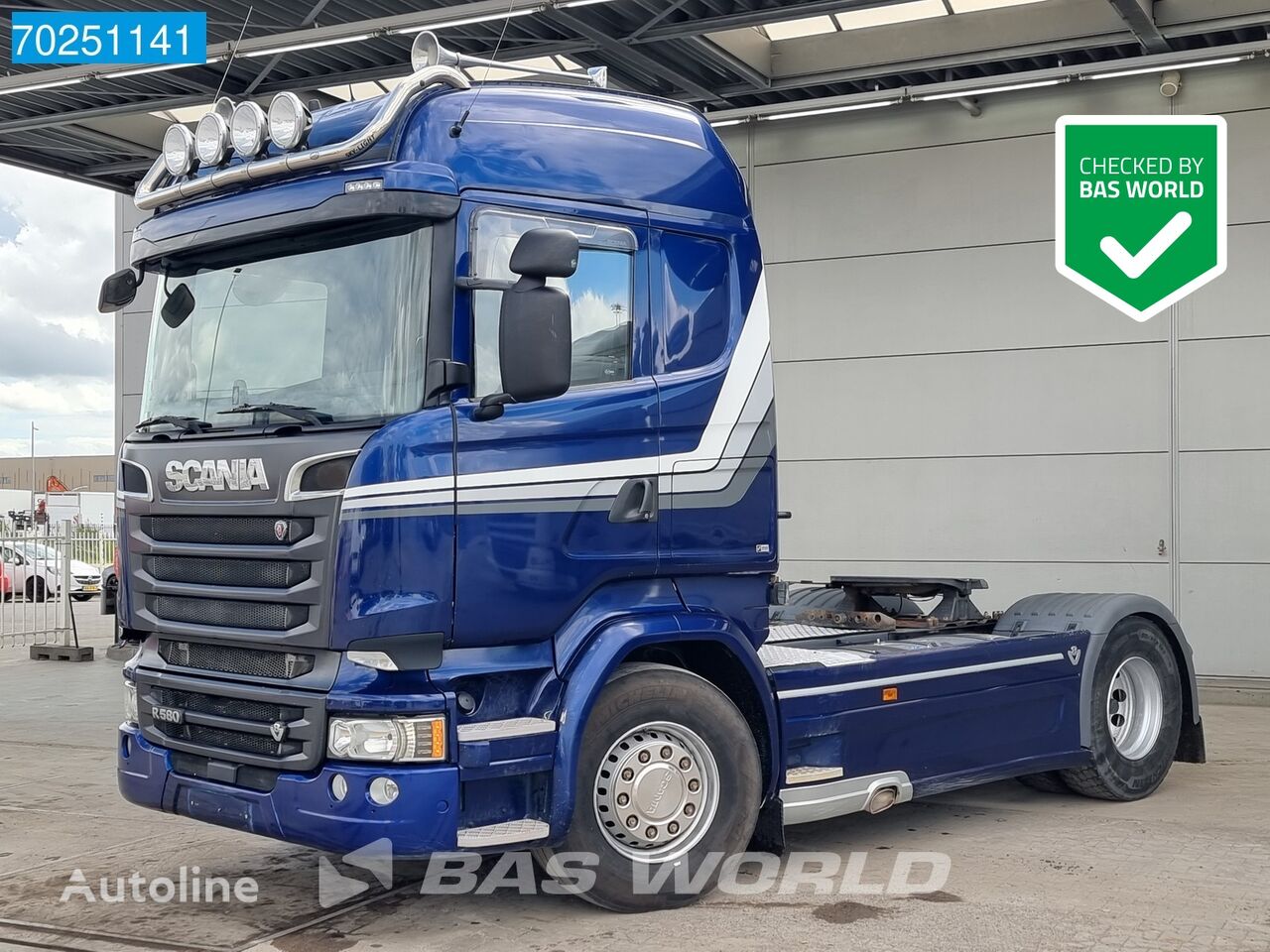 camião tractor Scania R580 4X2 V8 Retarder Hydraulik 2x Tanks ACC Xenon Navi