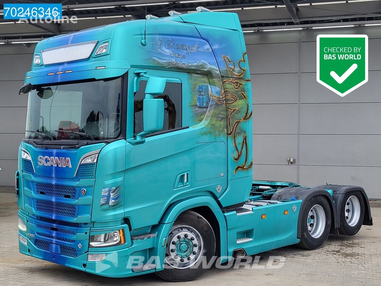 تریلی Scania R580 6X2 Special Paint! Retarder 2x Tanks ACC Standklima LED