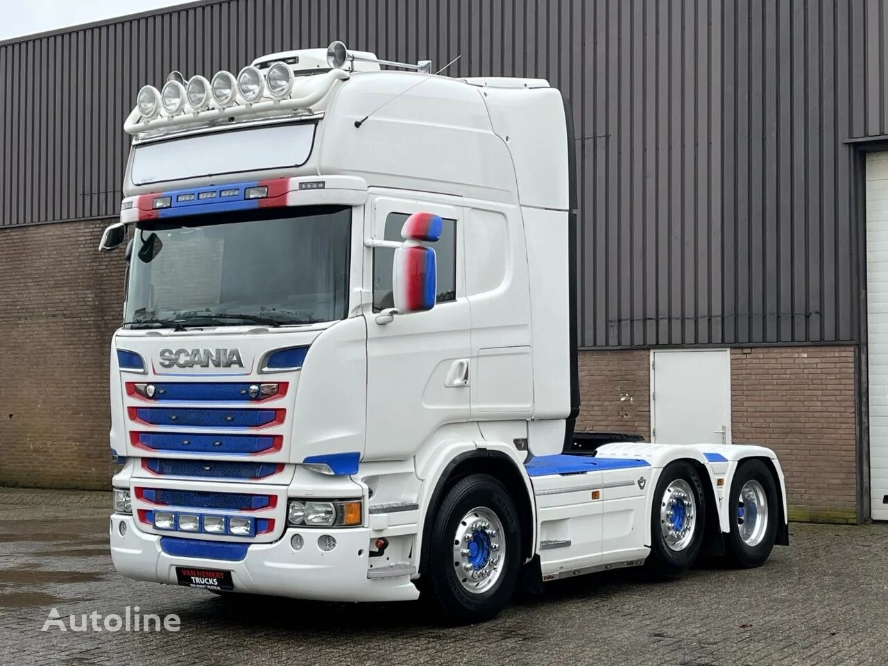 тягач Scania R580 V8 / Full Air / Retarder / King of the Road / 6x2 / Euro6 /