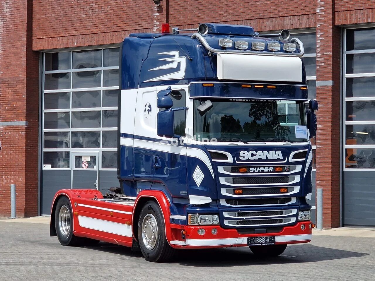 تریلی Scania R580 V8 Topline 4x2 - Retarder - Night clima - Leather - Navi -