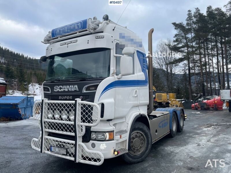 тягач Scania R620 + полуприцеп низкорамная платформа