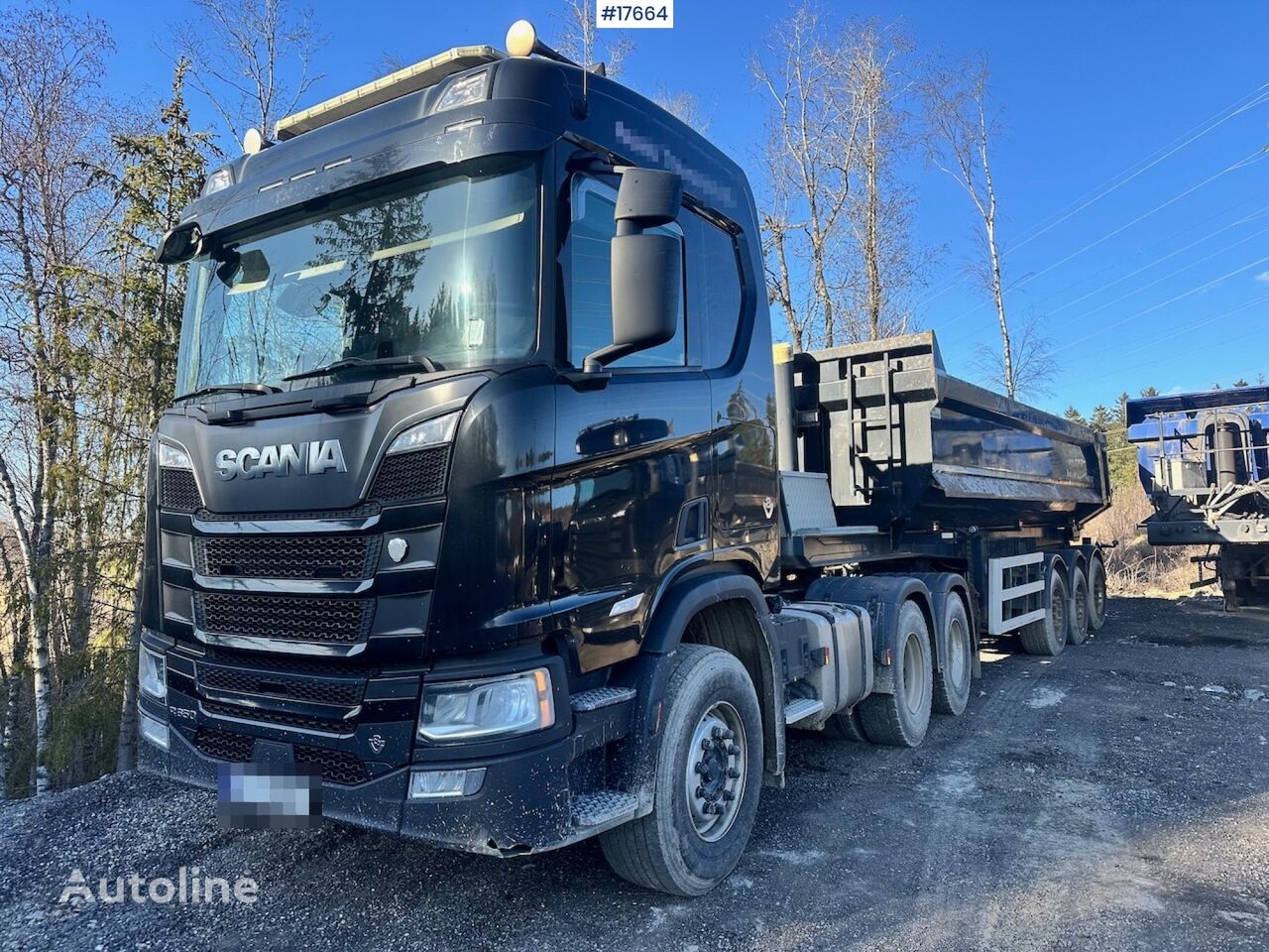 tracteur routier Scania R650 6x4 Truck w/ 2018 Maur Trailer w/ central grease