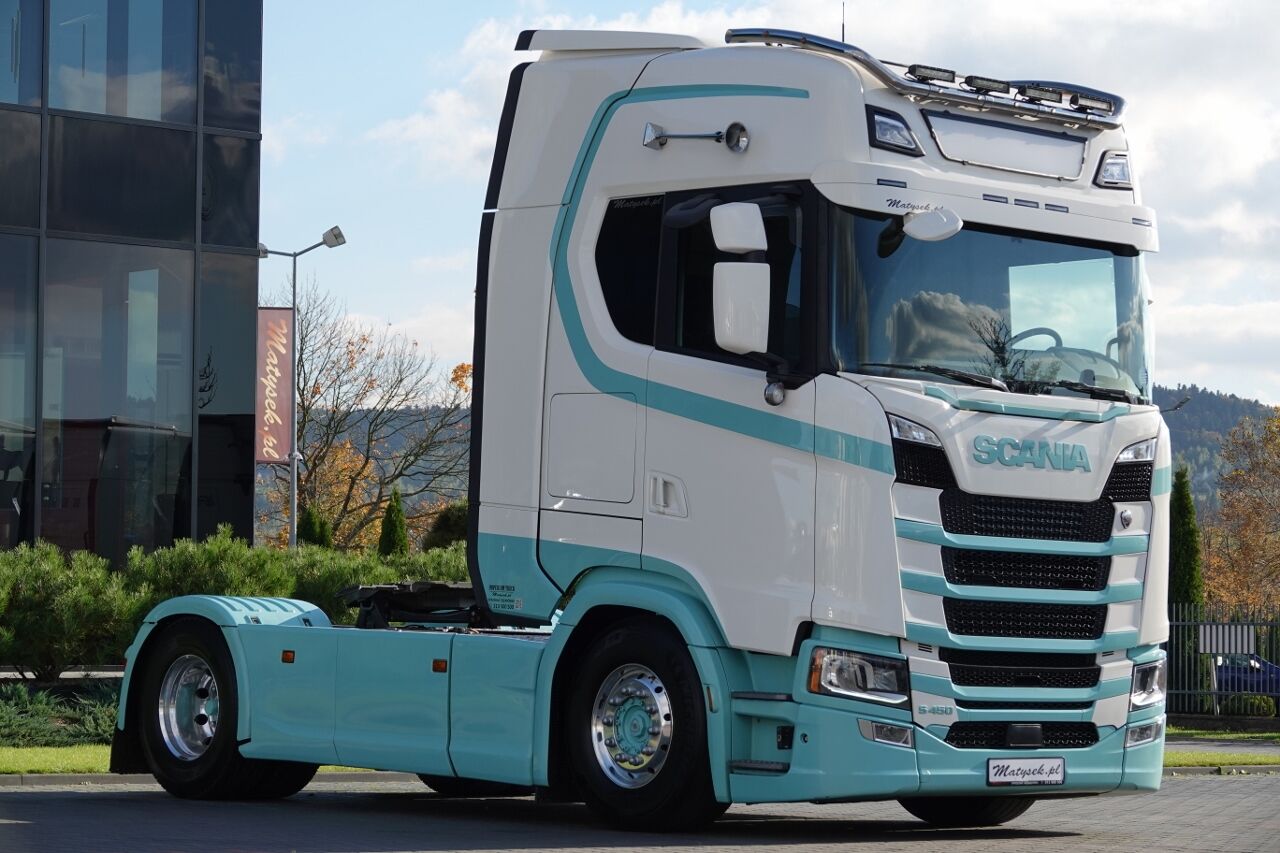 тягач Scania S 450 / RETARDER / I-PARK COOL / CAŁA NA PODUSZKACH / ALUSY / NA