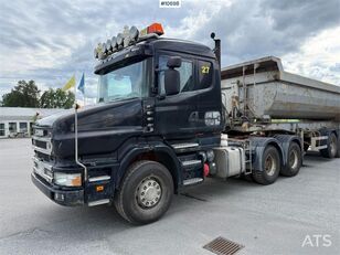 tracteur routier Scania T164GB 6X4 tractor unit with Zorsi tipper trailer