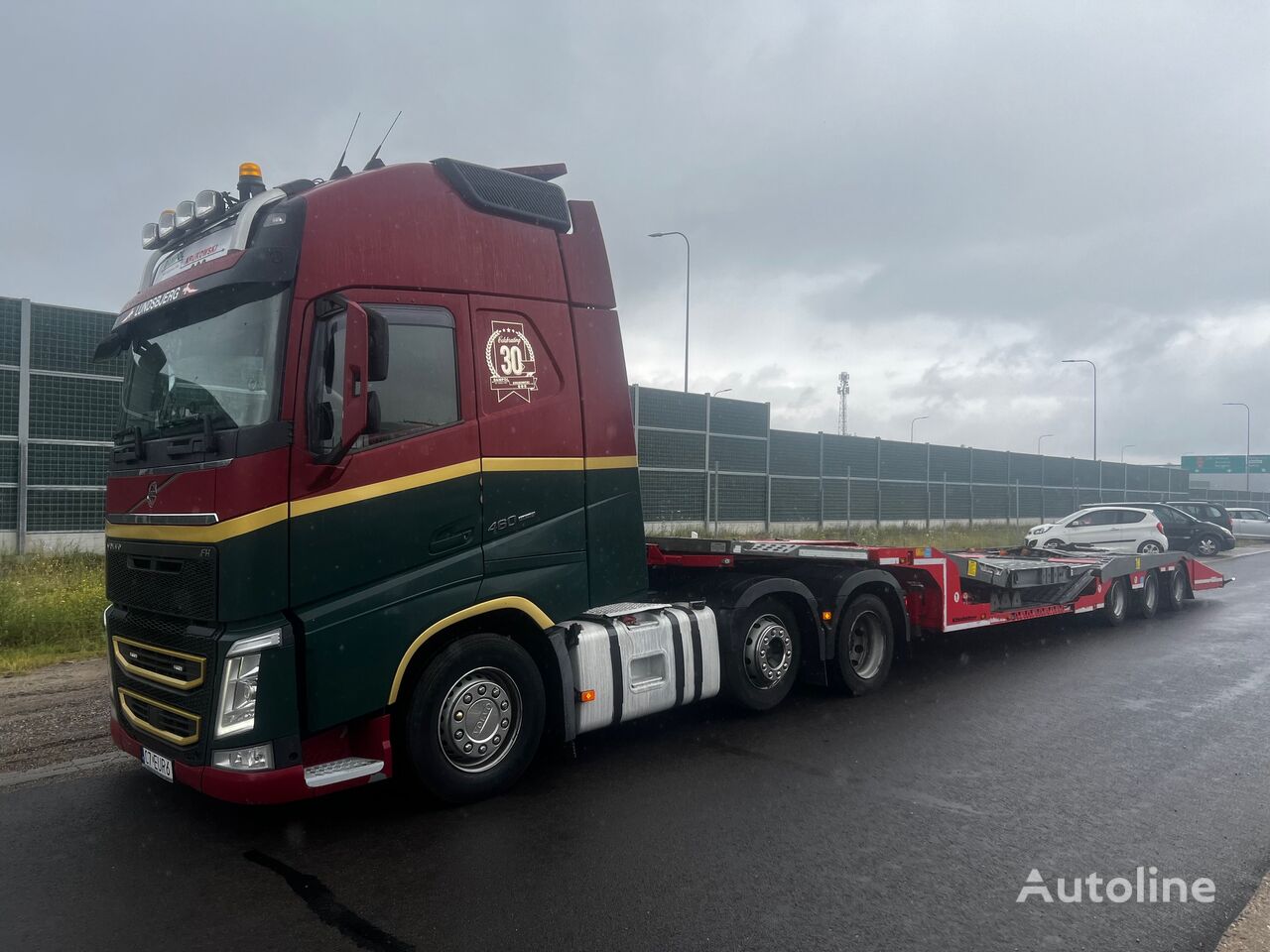 Volvo FH 4 460 HP 6x2  truck tractor + low bed semi-trailer