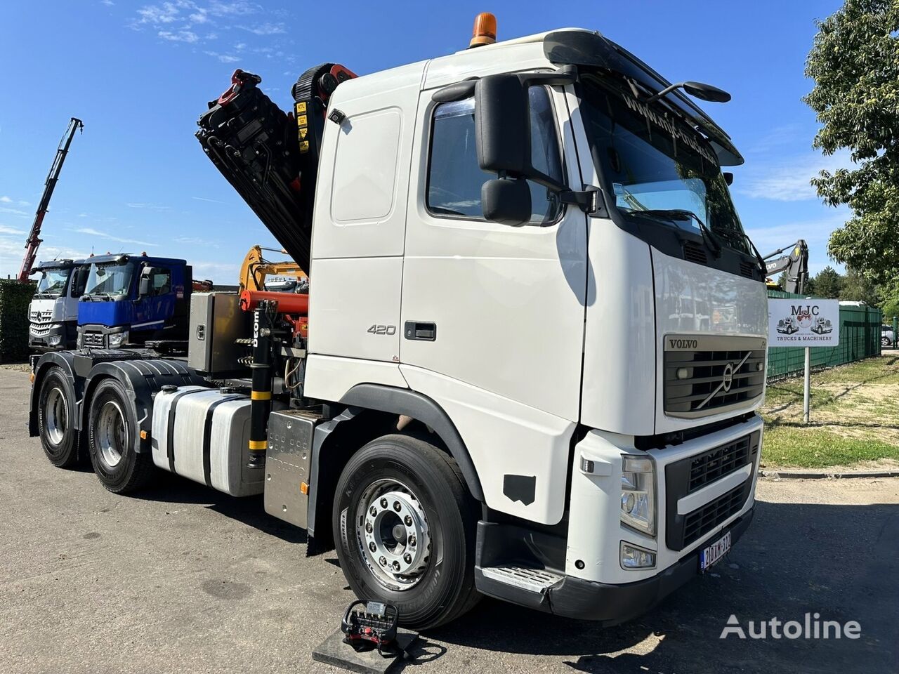 السيارات القاطرة Volvo FH 420 6x4 TRACTOR + CRANE/KRAN PALFINGER PK33002 E (6x) (20m) -