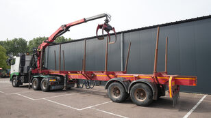 cap tractor Volvo FH 460 6x4 combi with Palfinger SRX 47 crane and log transport t + semiremorcă transport de lemne