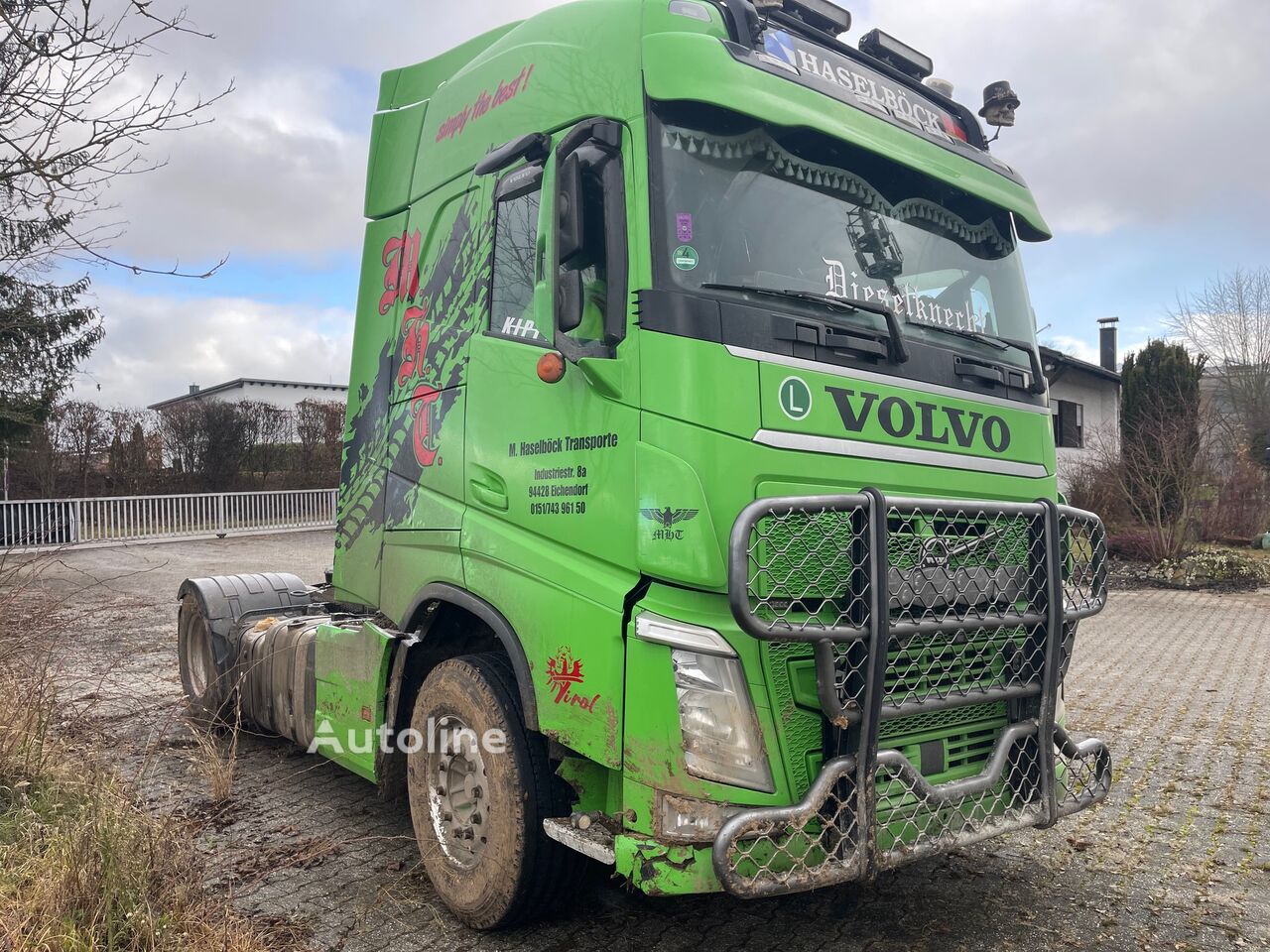 đầu kéo Volvo FH 500 XL Kipphydraulik bị hư hại