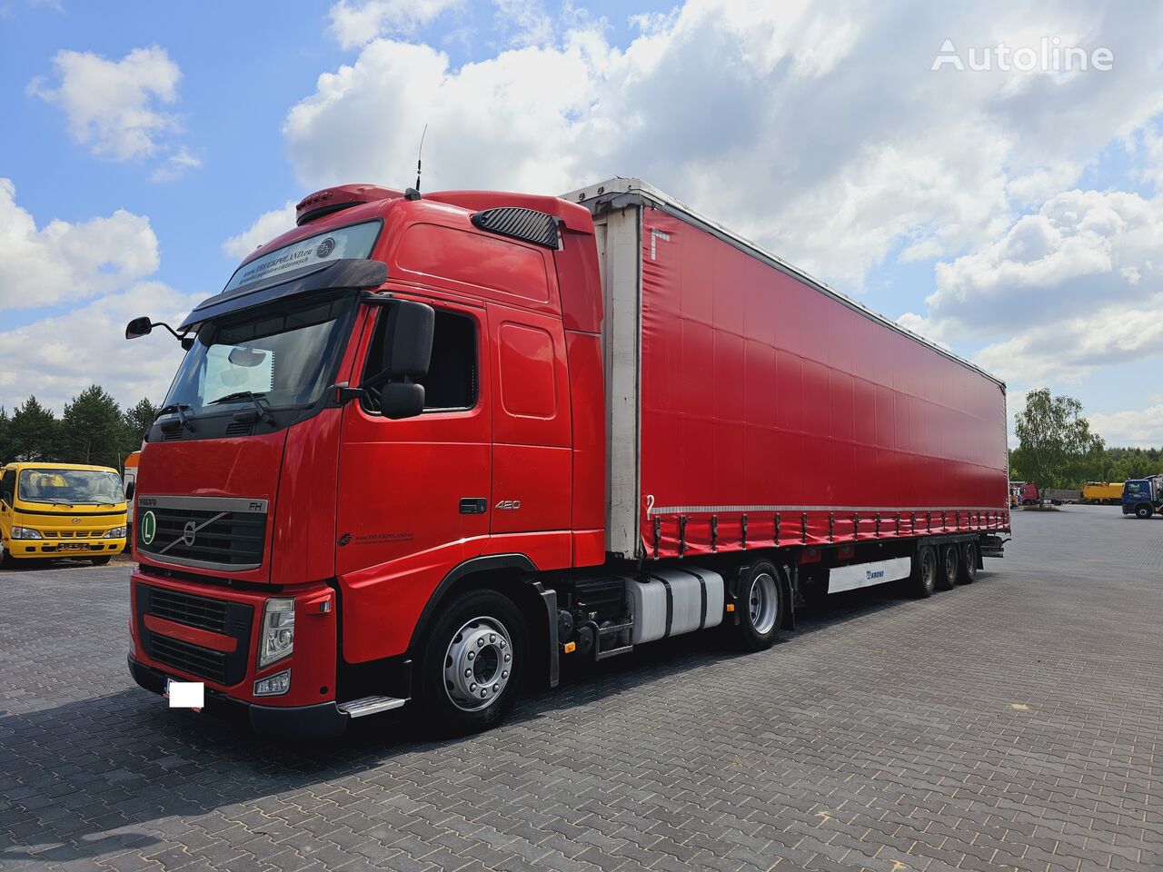 тягач Volvo FH13 XXL MANUAL 420 EURO 5 2011 + KRONE MEGA