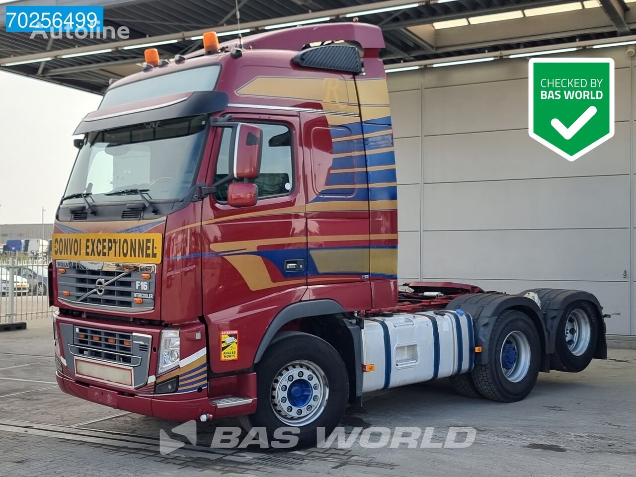 tracteur routier Volvo FH16 540 6X2 Retarder 2x Tanks Globetrotter ADR Liftachse