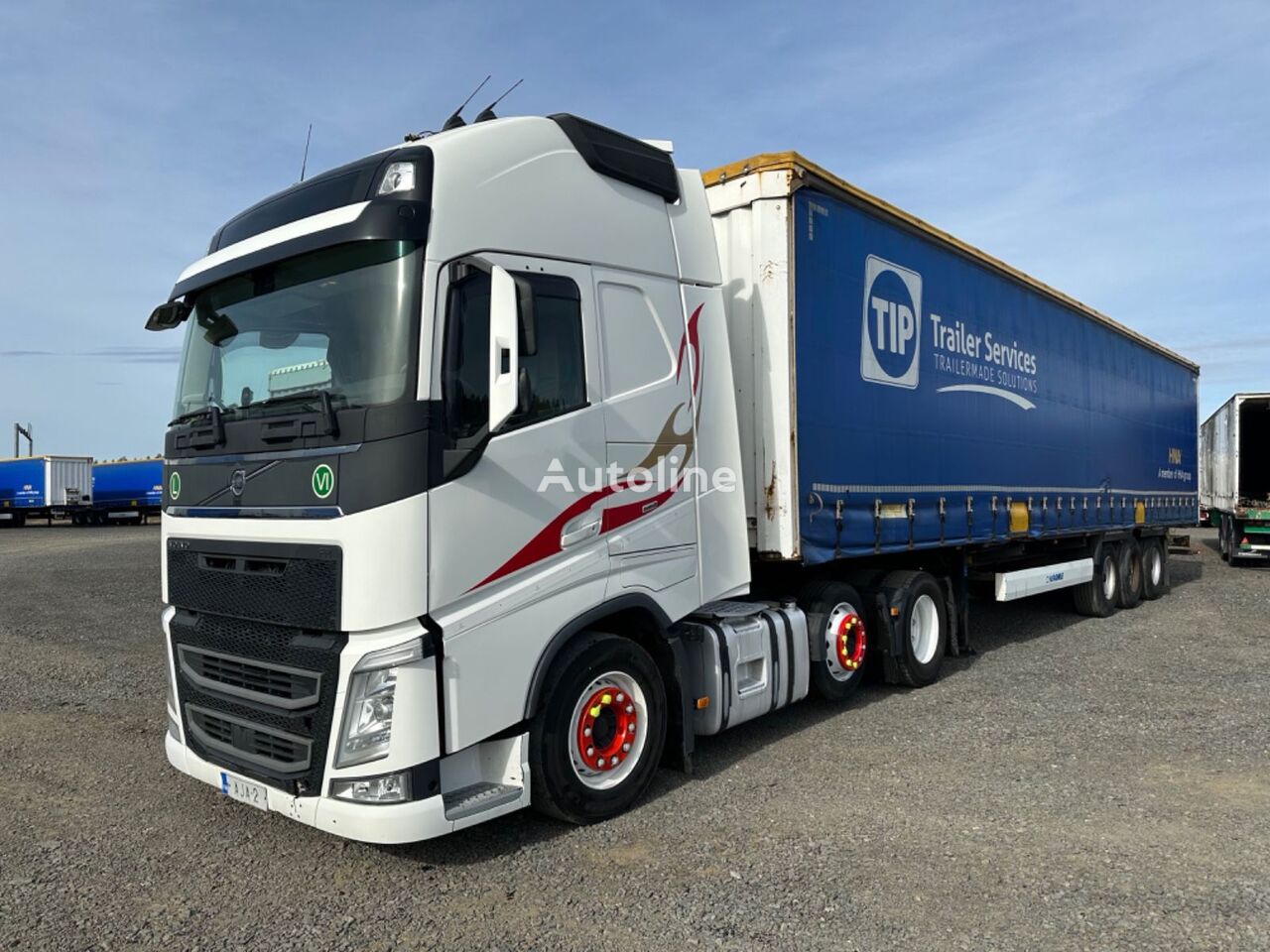 Volvo FH460XL  truck tractor + curtain side semi-trailer