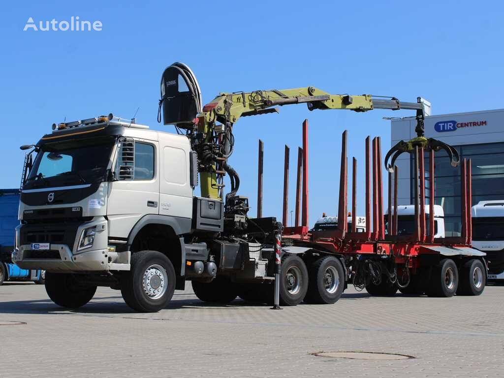Volvo FMX 500 truck tractor + timber semi-trailer