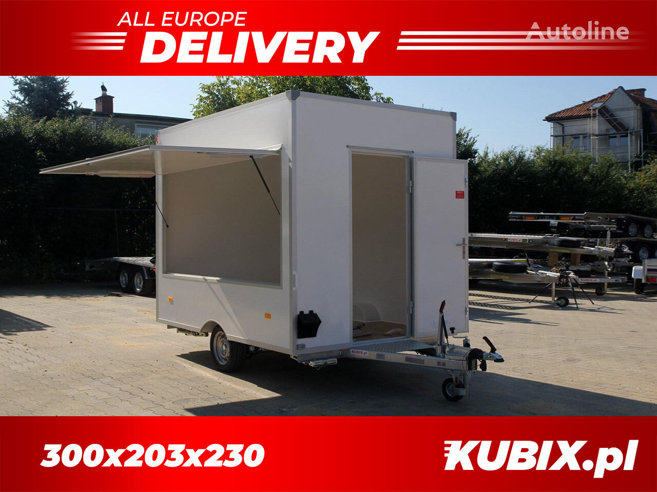 naujas prekybinė priekaba Kubix Catering trailer Verkaufsanhänger 360x200x230, 1500kg NEU on sto