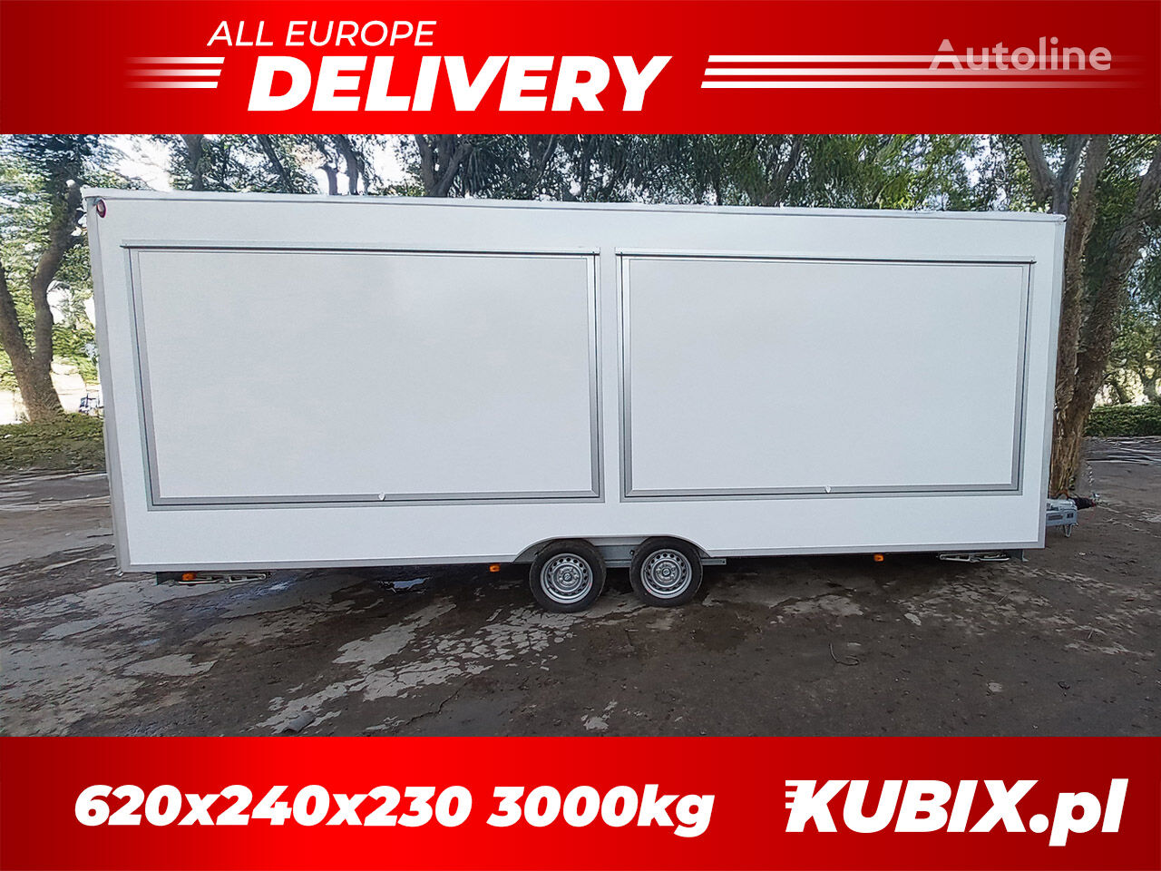 remorque magasin Kubix New on stock! 620x230x230 catering trailer, Verkaufsanhänger 300 neuve