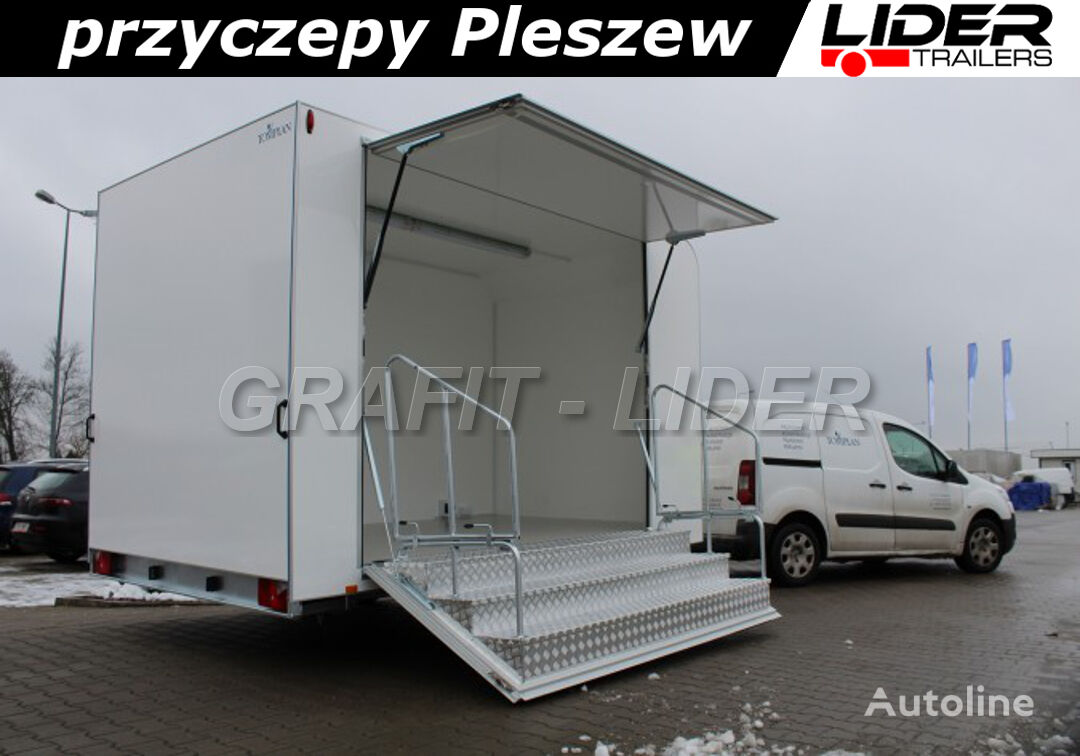 new Tomplan Universal exhibition fourgon trailer TP-056. przyczepa 370x210x2 vending trailer