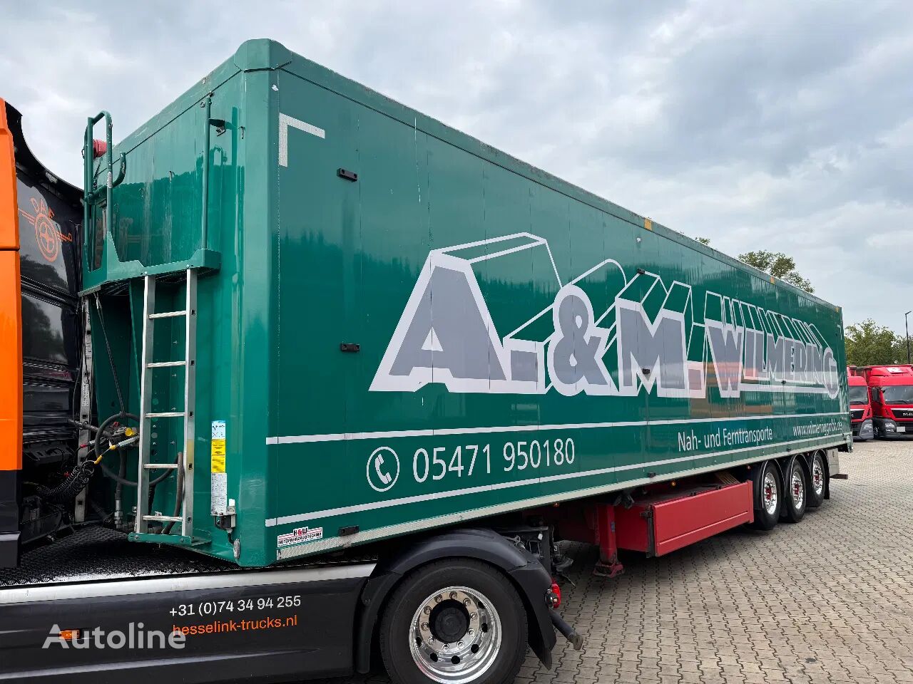 Knapen Trailers H&W 90m3 Agrar 2X Liftachse Alcoa, Top condition semitrailer walking floor