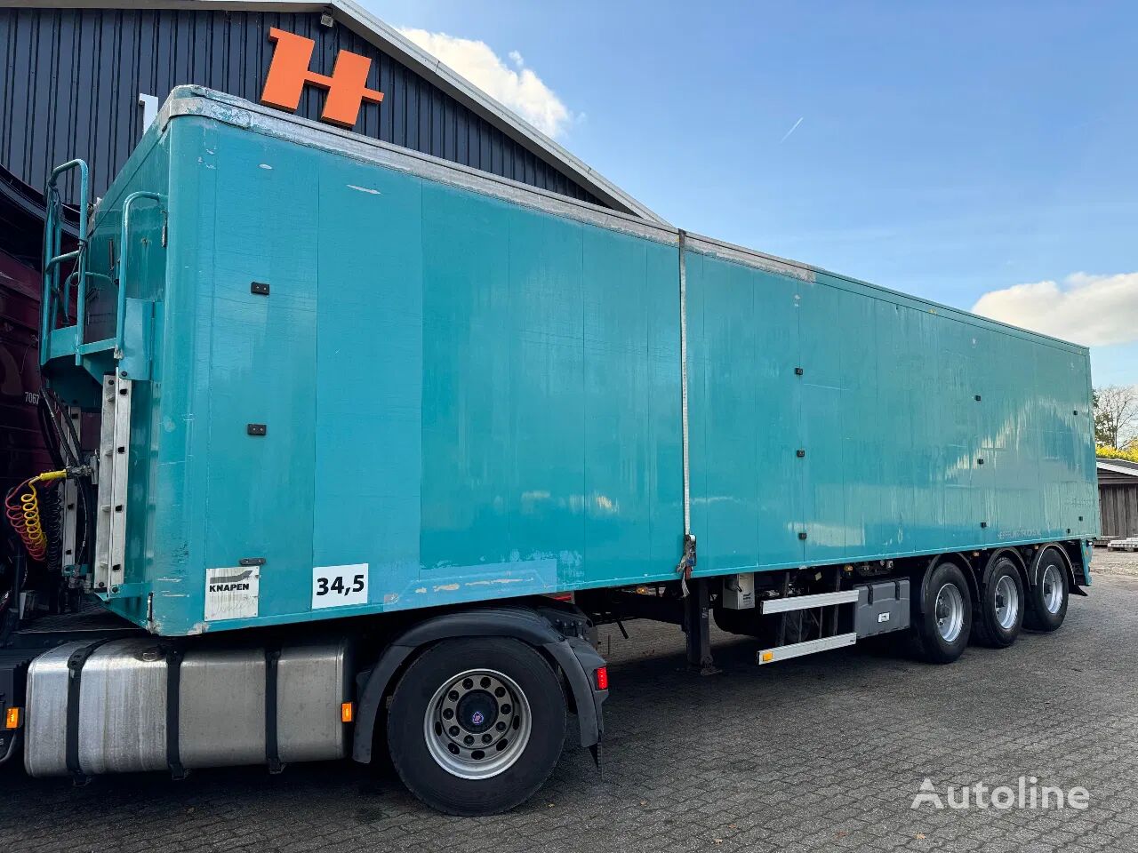 полуприцеп с подвижным полом Knapen Trailers K200 380H Agrar 65m3 Cargo floor 6MM New! Liftas