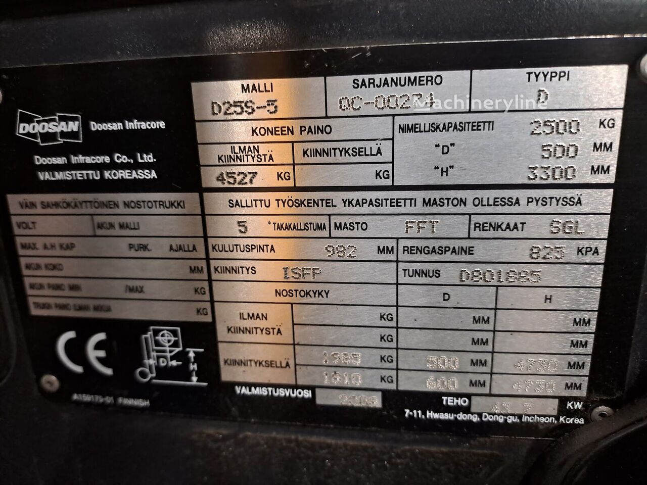 Carrello elevatore diesel Doosan D25S-5 in vendita | Machineryline IT Carrello elevatore diesel Doosan D25S-5 - Machineryline