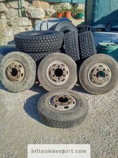 roda 4 x used 7.50-16 LT tyres on 6 studs rims for Toyota Dyna 300