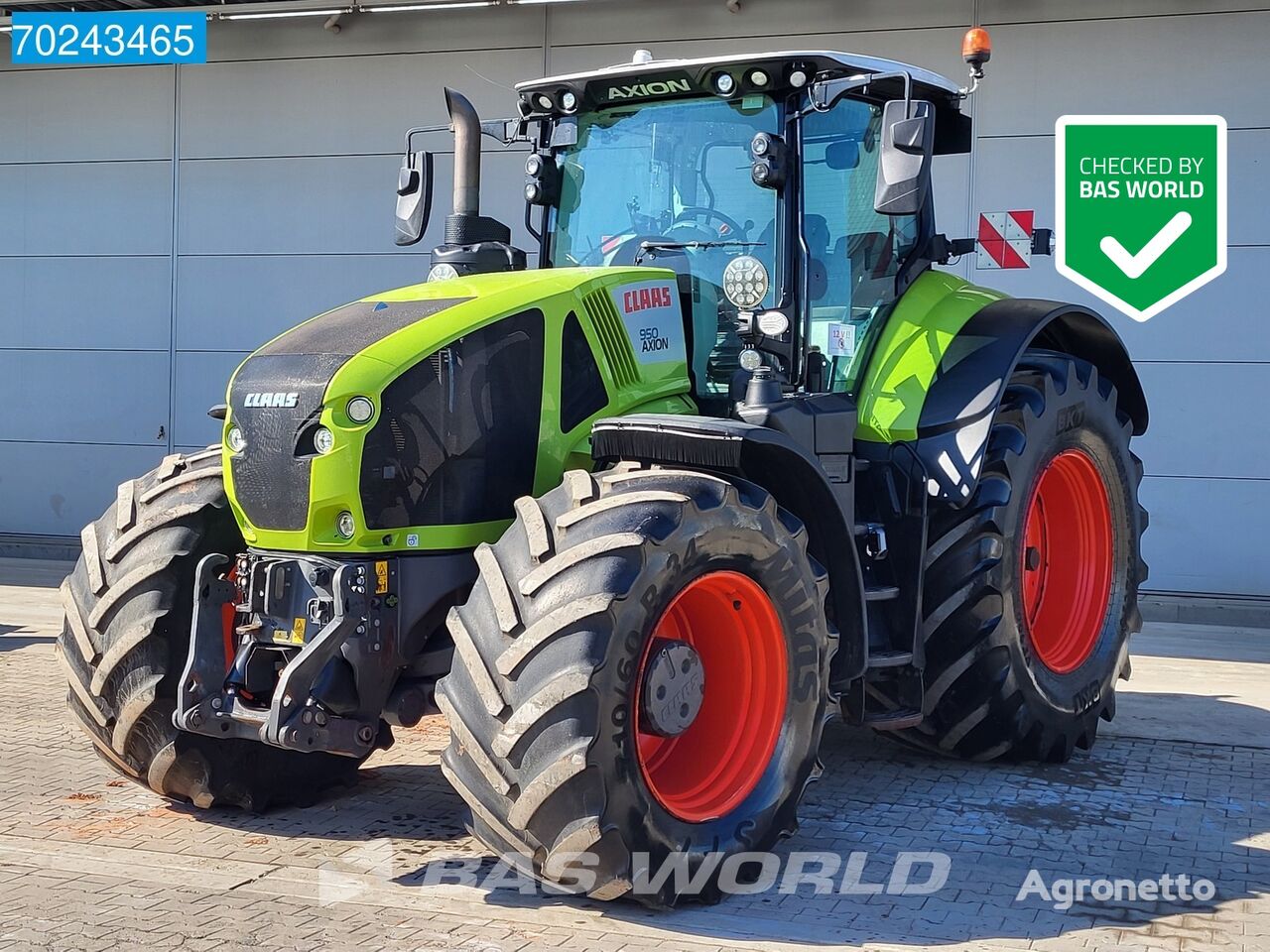 tracteur à roues Claas Axion 950 C-Matic Cebis 4X4 FH + PTO