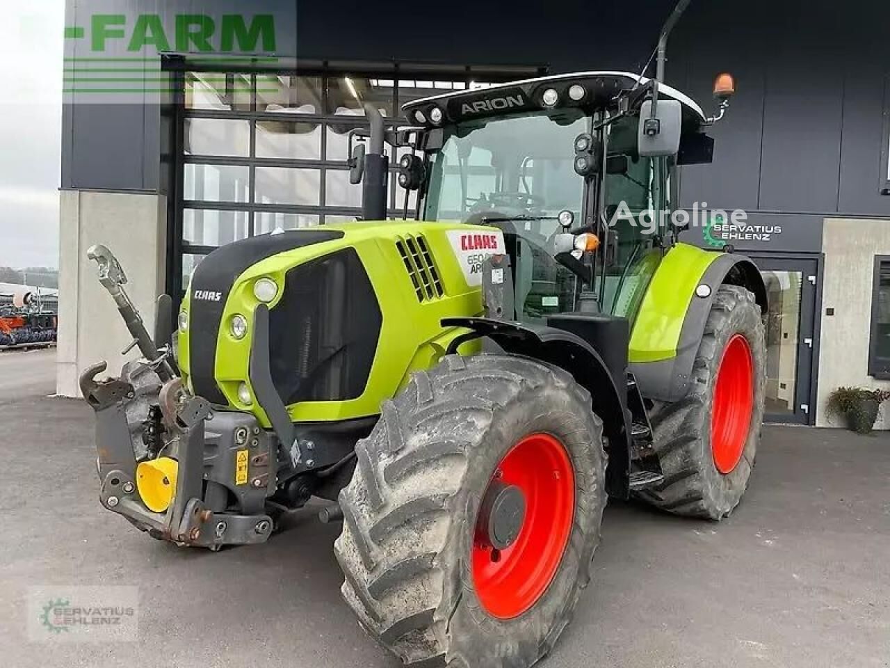 Claas arion 650 cebis mit fronthydraulik / zapfwelle / konsolen CEBIS wheel tractor - Agroline