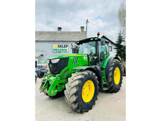 tracteur à roues John Deere 6210R, 2013r, pneumatyka, zaczepy, nowe opony! TANIO! 6215