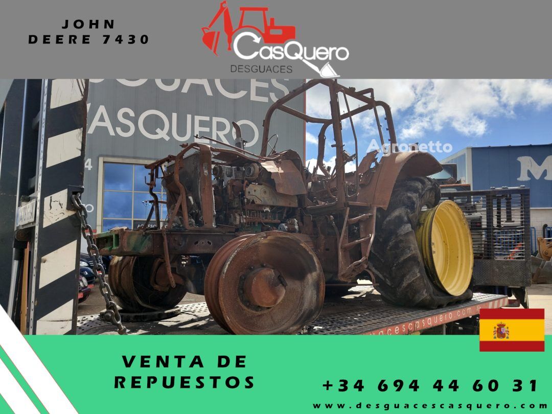 John Deere 7430 tractor de ruedas para piezas