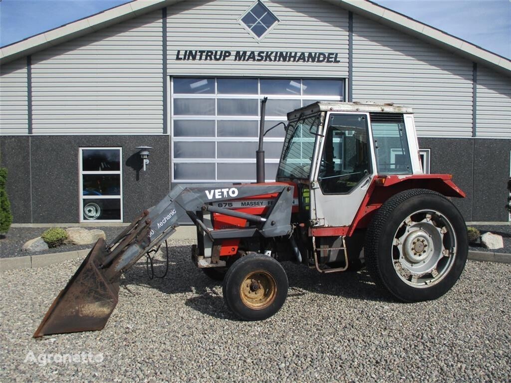 tracteur à roues Massey Ferguson 675 Speedshift med frontlæsser