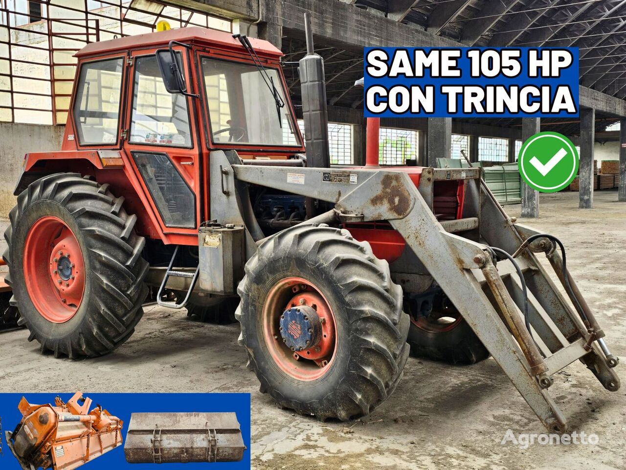 SAME Tiger 105 Cavalli Con Pala hjul traktor