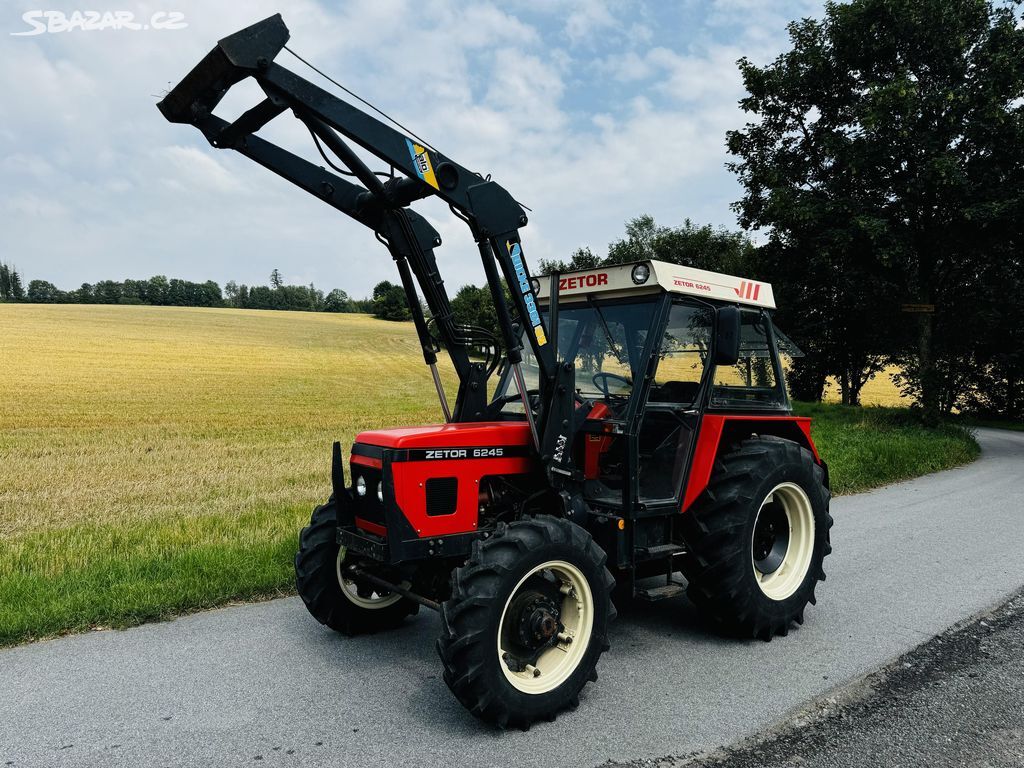 колесен трактор Zetor 6245 + nakladač quicke.   2450 mth