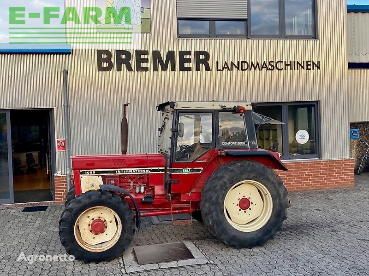 tracteur à roues ihc 955 cockpit-kabine mit ausstellbarer frontscheibe, motor d-3