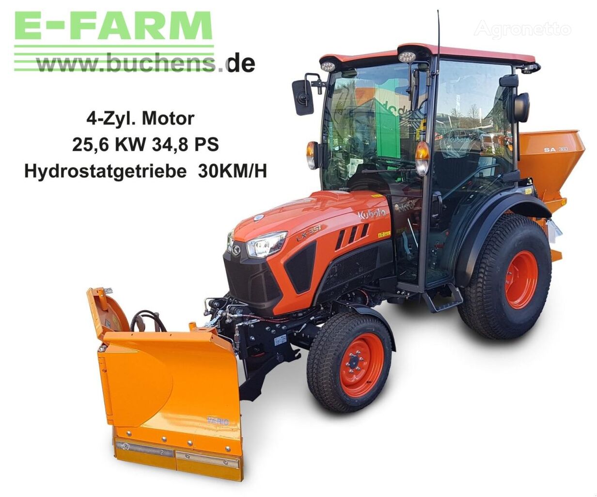 tracteur à roues lx351 cab winterdienstpaket