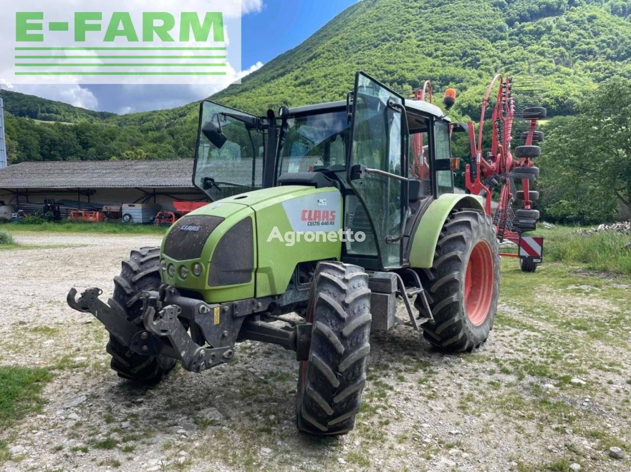 máy kéo bánh lốp tracteur agricole celtis 446rx renault